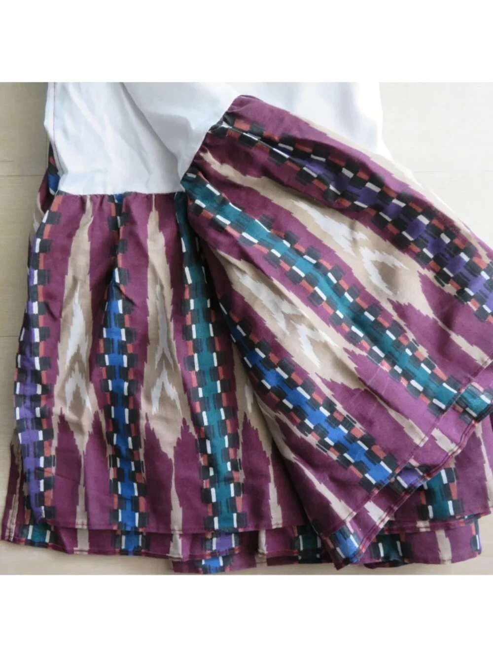 Vintage Dan River Cal King Bed Skirt Multicolor Southwest Aztec Western Geometri